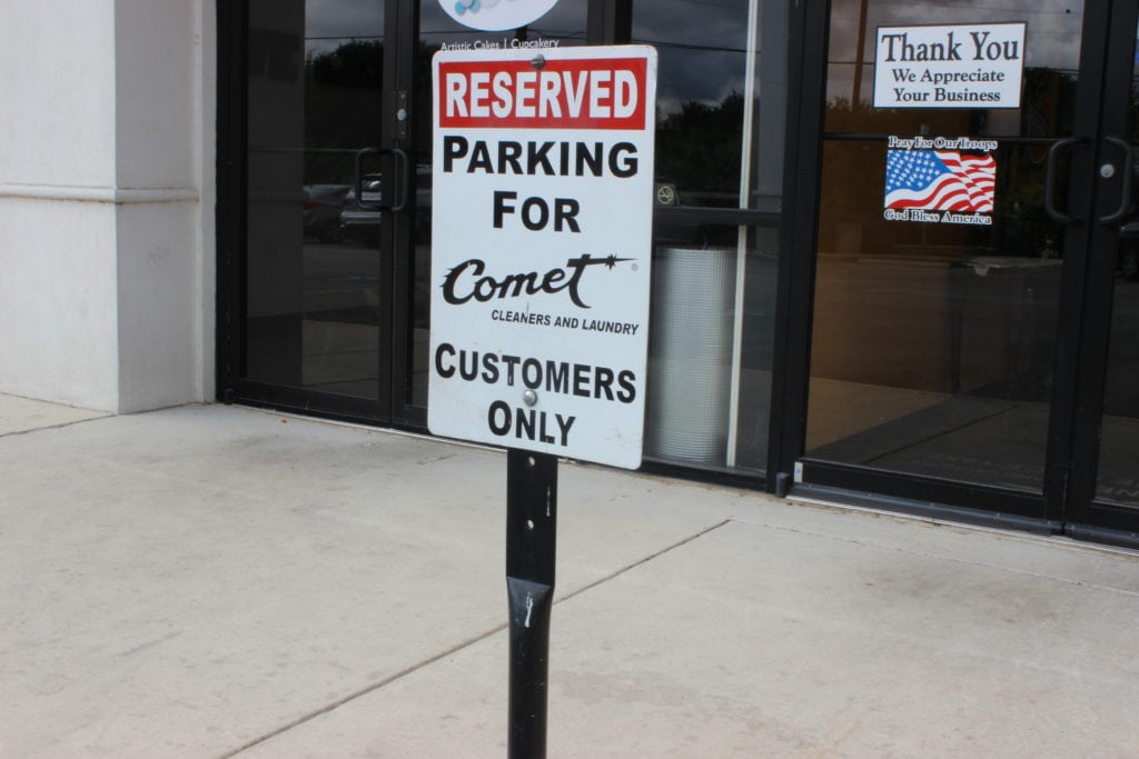 Comet Cleaners offers drive thru windows