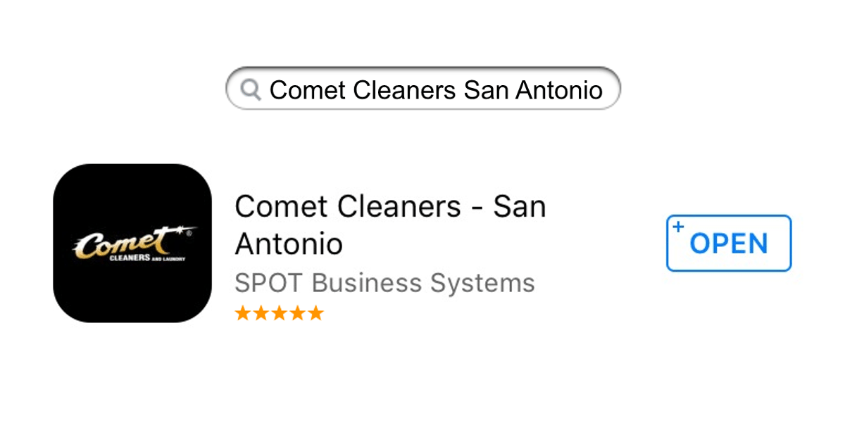 Comet Cleaners & Laundry of San Antonio Locally Owned and Operated